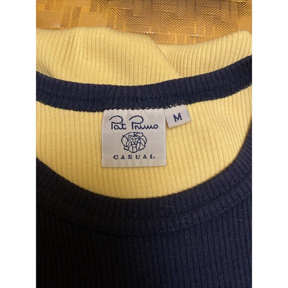 Patprimo  Casual Men’s  Size M. Dark Blue/ Yellow T- Shirt Short Sleeve. - Picture 8 of 9